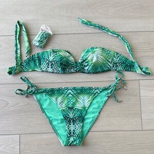 Tropical Green Bikini Set
